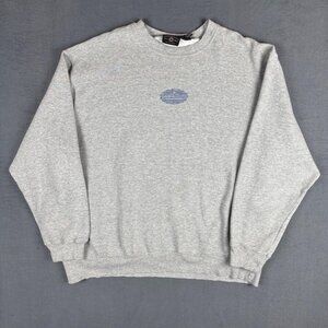 Vintage American Eagle Outfitters Gray Crewneck Sweatshirt XL Faded Logo Y2K